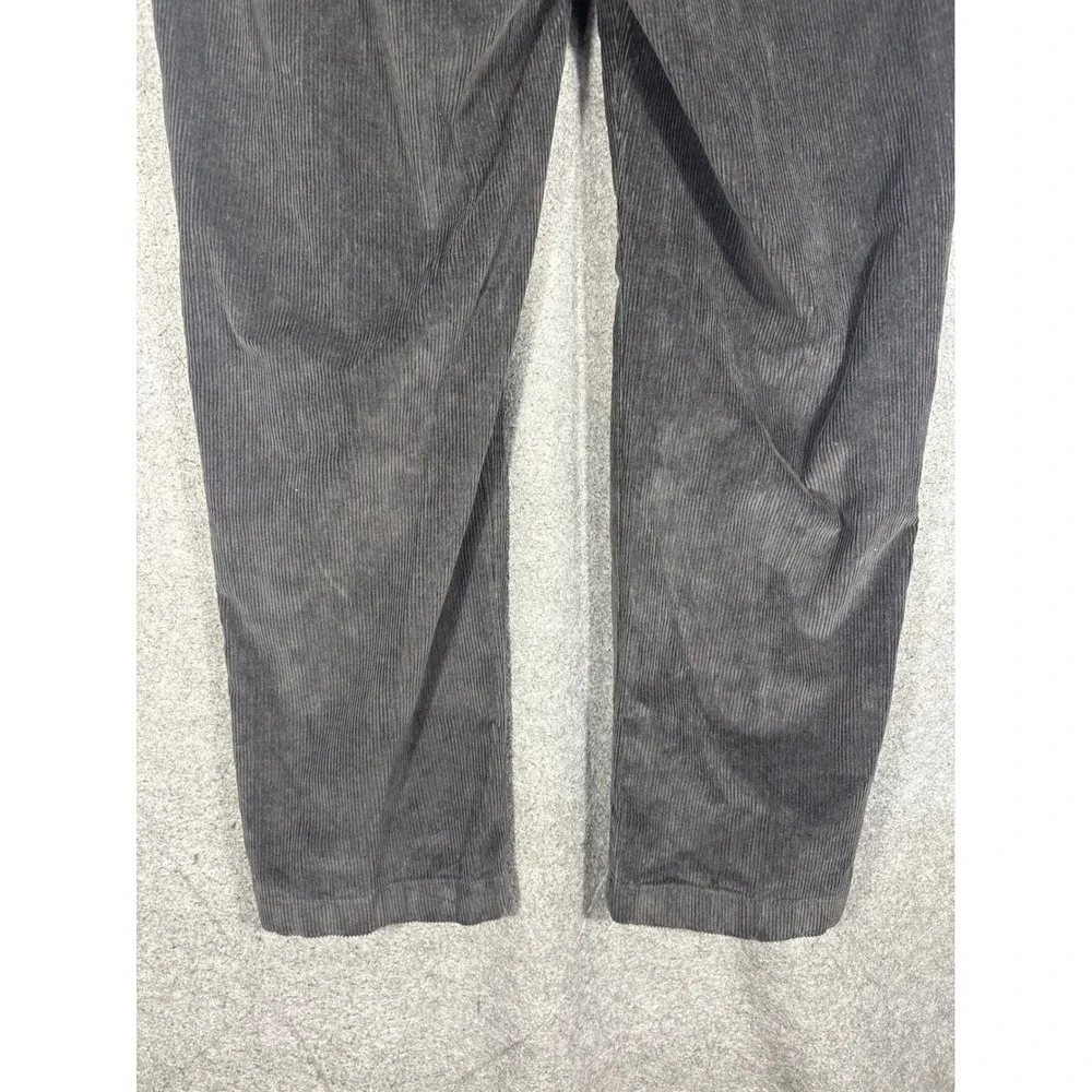 LL Bean Mens Classic Fit Corduroy Pants Charcoal Gray Stretch 38x32 ID502835